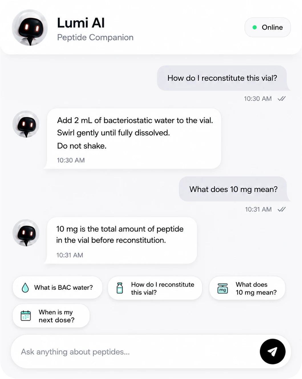 Lumi AI chat preview