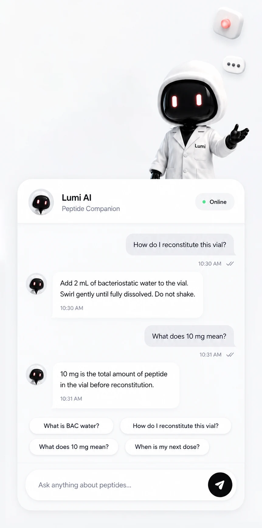 Lumi AI chat preview